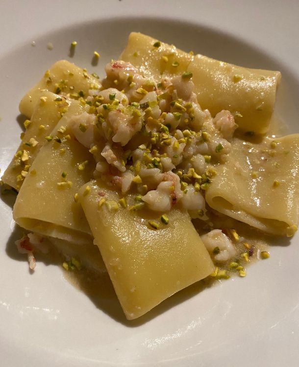 paccheri pesce e pistacchi
