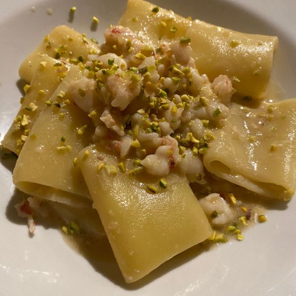 paccheri pesce e pistacchi